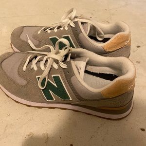 grey and green new balance